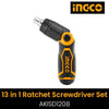 INGCO 13 IN 1 RATCHET SCREWDRIVER SET AKISD1208