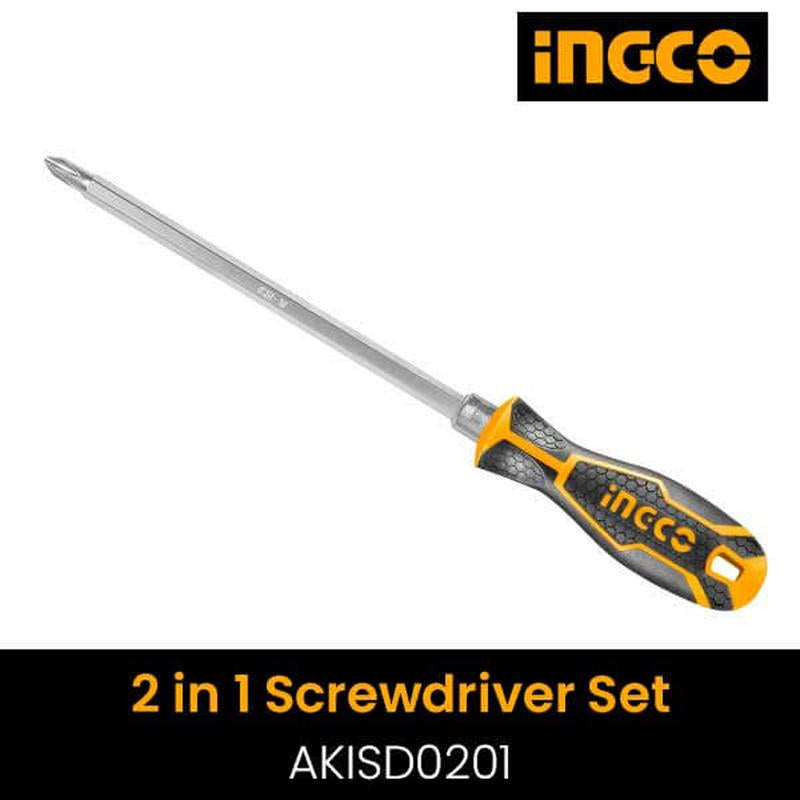 INGCO 2 IN 1 SCREWDRIVER SET AKISD0201