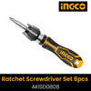 INGCO 8 PCS RATCHET SCREWDRIVER SET AKISD0808