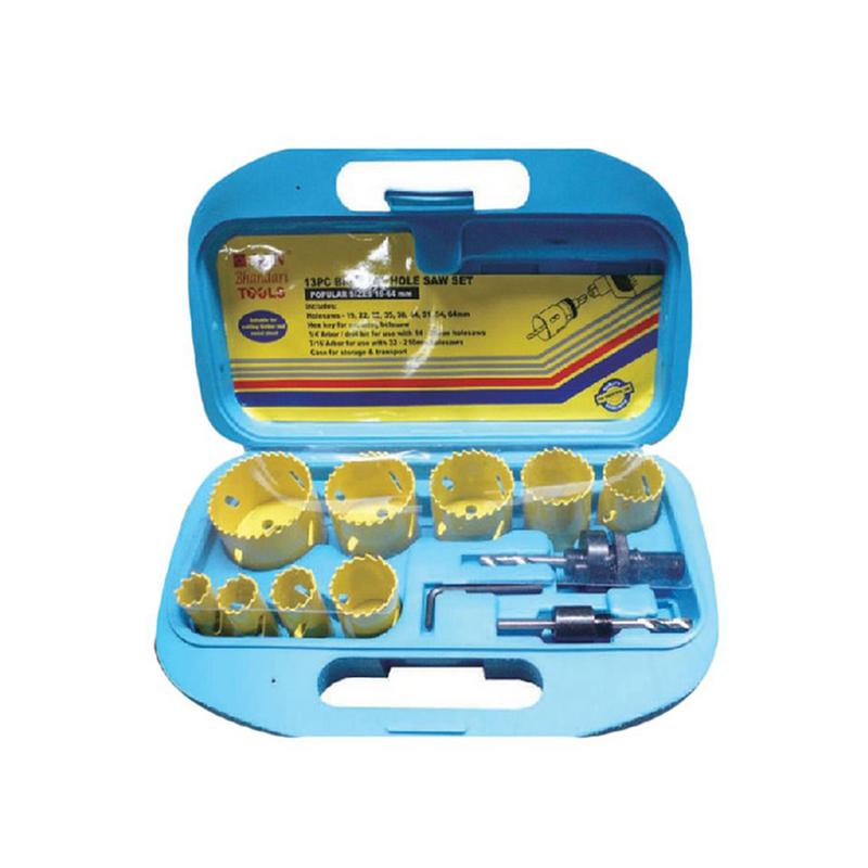 JON BHANDARI BI -METAL HOLE SAW SET WITH ARBORE 13 PCS M-019