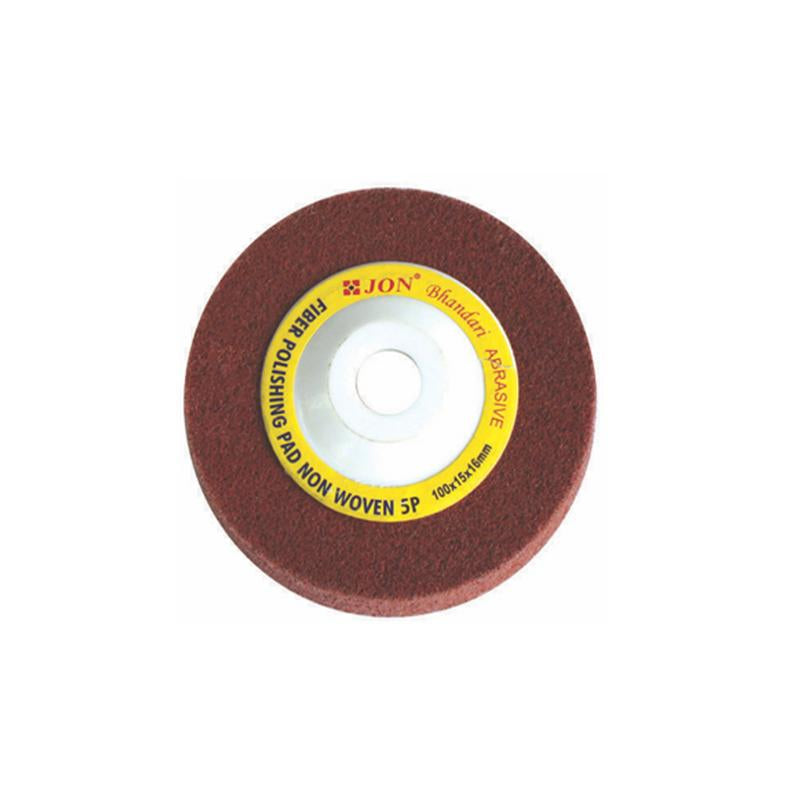 JON BHANDARI POLISHING PAD NON WOVEN 5P BROWN 4INCH BC N-003
