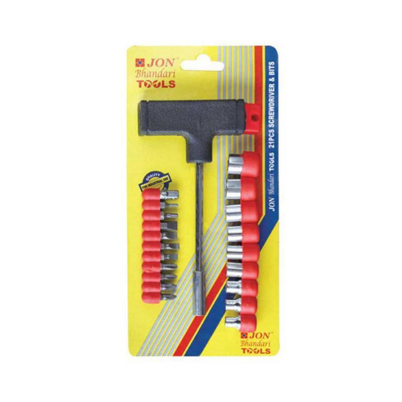JON BHANDARI SCREWDRIVER 21 PCS SET T HANDLE S-013