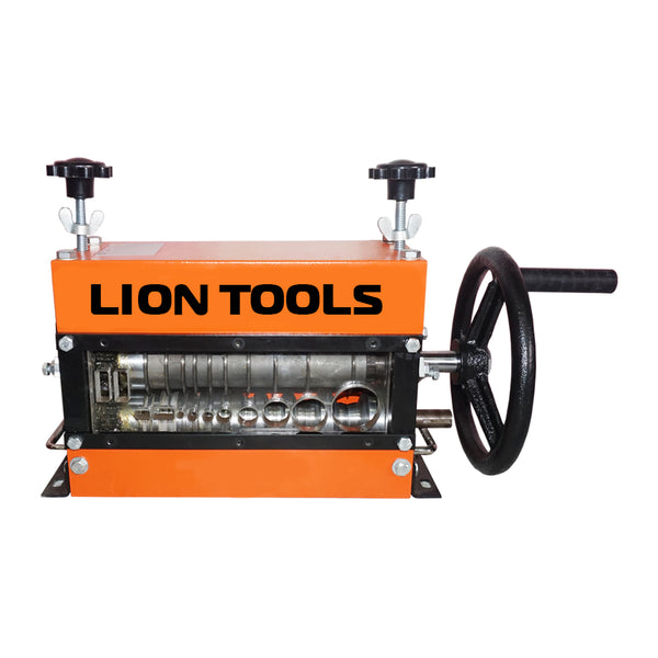 Lion LWS004 Manual 10-Blades Hand-Operated Wire Stripping Machine | 0.5mm to 40mm | Portable Scrap Cable Stripper