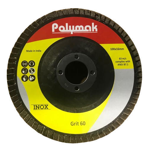 POLYMAK FLAP DISC 4 INCH 100X16MM GRIT 60