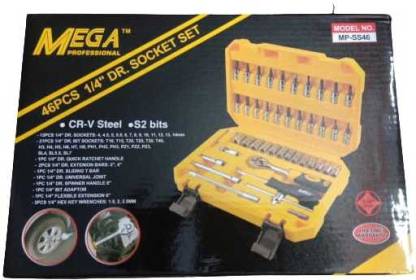 MEGA MP-SS46 46 PCS 1/4 INCH DRIVE SOCKET SET