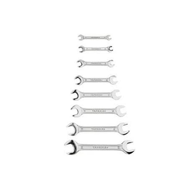 TAPARIA DOUBLE ENDED RING SPANNER SET CHROME PLATED 1810N