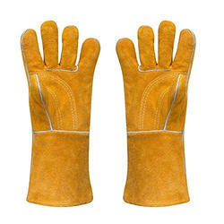 LION YELLOW LEATHER GLOVES
