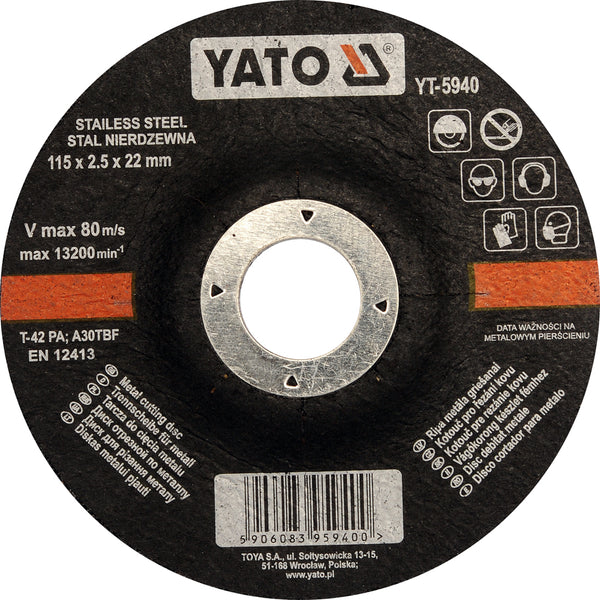 YATO YT-5940 INOX CUTTING DISC yato  hand tool,  diamond blade,  yato diamond blade,  buy yato diamond blade,  yato diamond blade online price,  best price yato diamond blade.